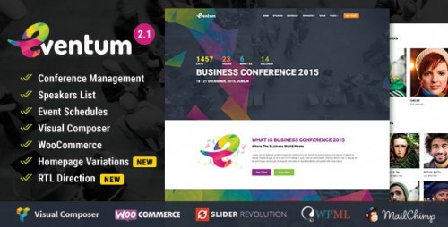 Nulled Eventum v2.1 - Conference & Event WordPress Theme picture