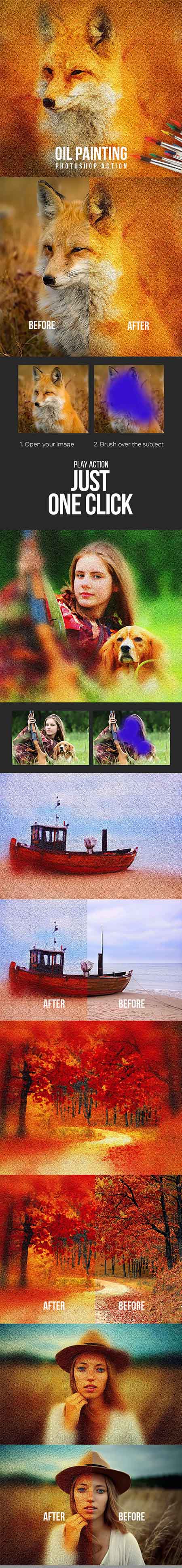 GraphicRiver - Oil Painting Photoshop Action 19175001