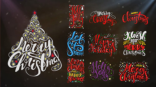 10 Christmas Lettering - After Effects Templates