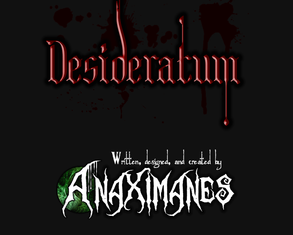 Anaximanes Desideratum English