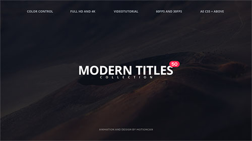 50 Modern Titles - Project for After Effects (Videohive)