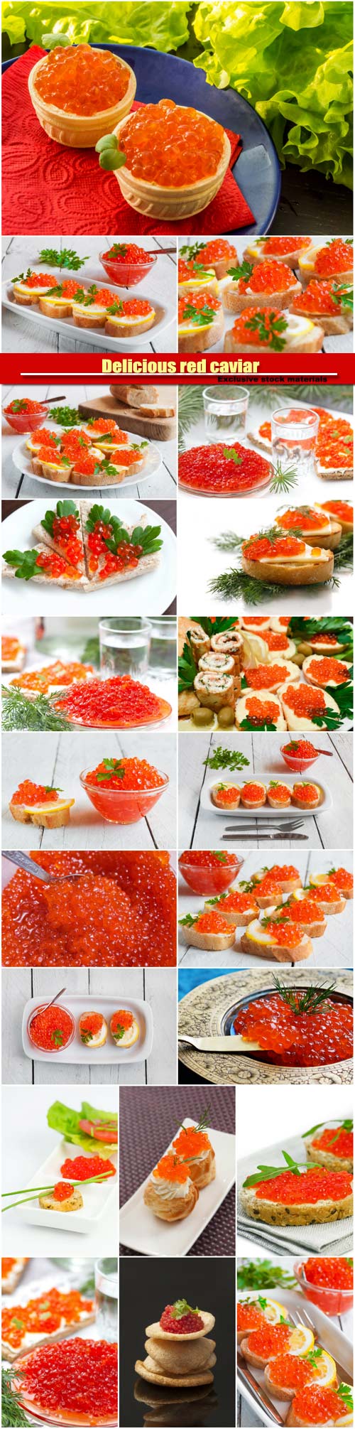 Delicious red caviar